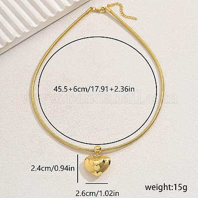 Женское ожерелье с подвеской в форме сердца из нержавеющей стали 201 DK9746-1