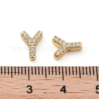 Покрытие стойки латунь микропаве прозрачные кубические циркониевые бусины KK-G500-30G-Y-1