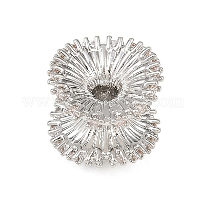 Латунные микро проложить кубического циркония бусы KK-F921-05P-1