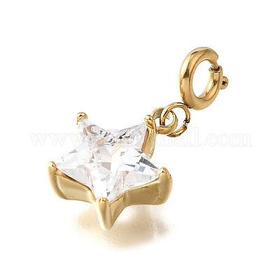 Подвеска звезда 304 из нержавеющей стали с кристаллами и стразами STAS-H202-49G-1