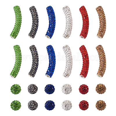 Латунные бусины со стразами  RB-BT0001-001-1