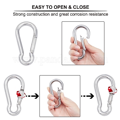 2 шт. 2 карабина для скалолазания из нержавеющей стали 304 STAS-UN0020-68P-1