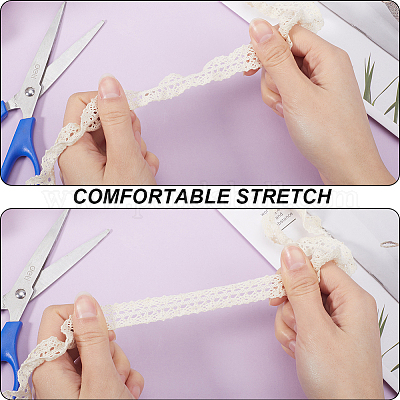 7.5 ярд полиэстер эластичная кружевная отделка OCOR-GF0003-51B-1