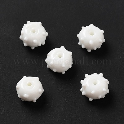 Ручной работы ухабистым Шарики Lampwork LAMP-E023-06H-1