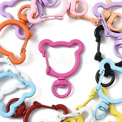 14 шт. окрашенных распылением экологически чистых застежек-карабинов из сплава FIND-FS0004-59-1