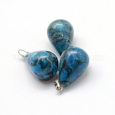 Подвески из натурального агата в форме слезы G-Q435-08-1