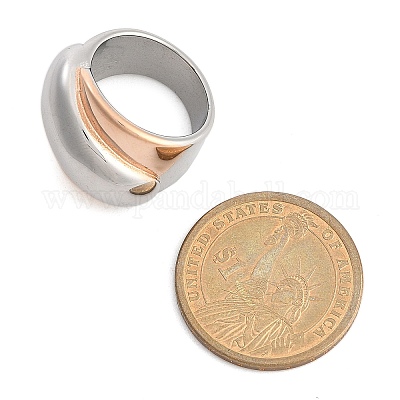 Кольцо на широкий палец из нержавеющей стали 304 для унисекс RJEW-Z076-03P-04-1