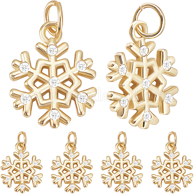 10 шт. рождественская стойка с покрытием из латуни подвески ZIRC-BBC0002-85-1