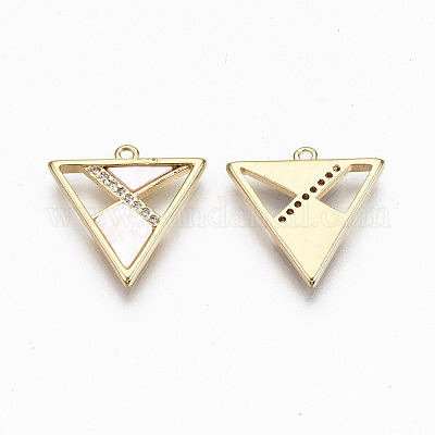 Латунные микропаве прозрачные подвески с фианитом KK-R117-003-NF-1