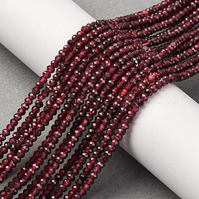 Гранат природный бисер нитей G-RM241221-O2-1