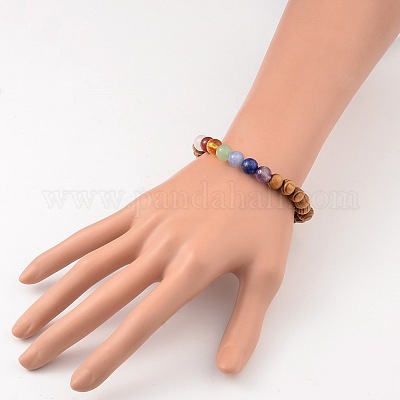 Круглый лес из бисера браслеты простирания BJEW-JB02135-05-1