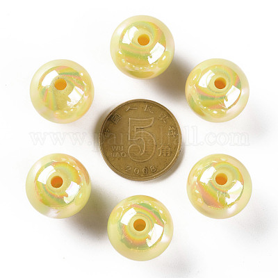 Непрозрачные акриловые бусины MACR-S370-D16mm-A10-1