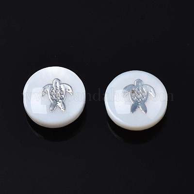 Бусины из натуральных пресноводных ракушек SHEL-N003-22-18P-1