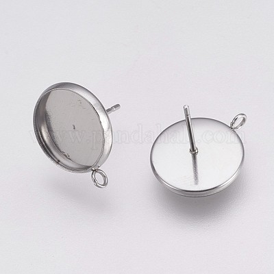 Серьги-гвоздики из нержавеющей стали 202 STAS-I088-D-03P-1