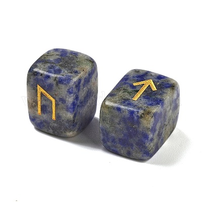 Прямоугольник натуральный синее пятно яшма рунические камни G-Z059-01K-1