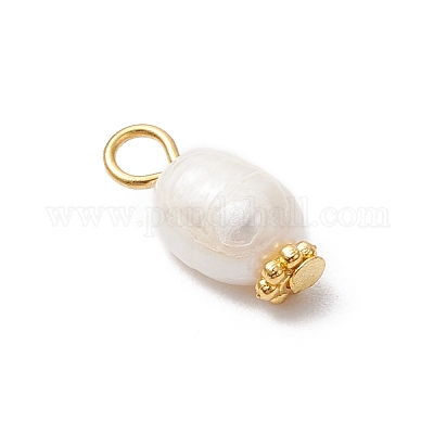 Подвески из натурального культивированного пресноводного жемчуга и риса PALLOY-JF03922-02-1