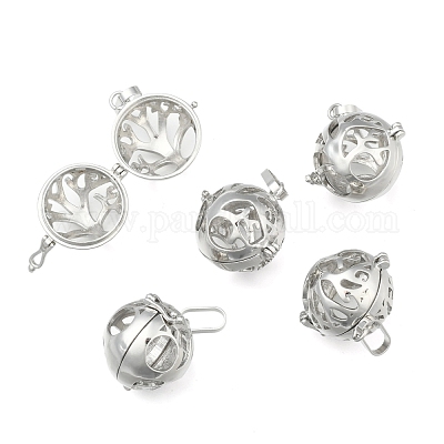 Латунные полые круглые подвески KK-E662-10P-NR-1