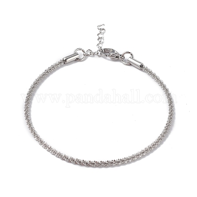 Браслет-цепочка из костяной веревки из нержавеющей стали 304 BJEW-I311-01B-P-1