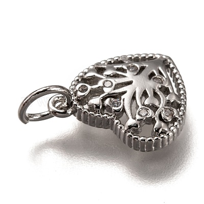 Латунные микропаве прозрачные кубические циркониевые подвески ZIRC-B002-62-1