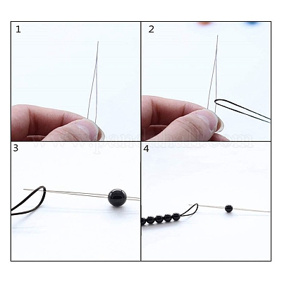 Иглы для бисероплетения складные с большим ушком из нержавеющей стали SENE-PW0013-02F-1