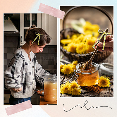 2 рулон 2 стилей полиэстеровых лент с принтом пчел SRIB-CY0001-10-1