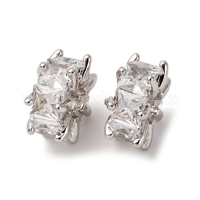 Латунные микро проложить кубического циркония бусы KK-CJC0013-07P-RS-1