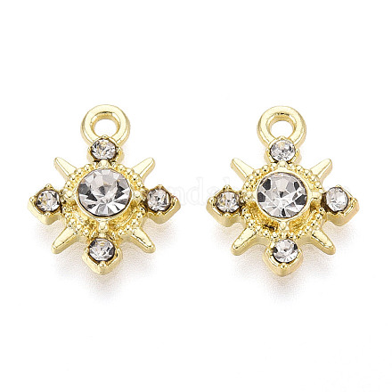 Подвески из сплава с покрытием стойки и стразами PALLOY-T090-47KCG-1