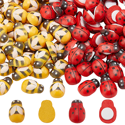 240 шт. 2 стиля натурального дерева тополя кабошоны WOOD-HY0001-20-1