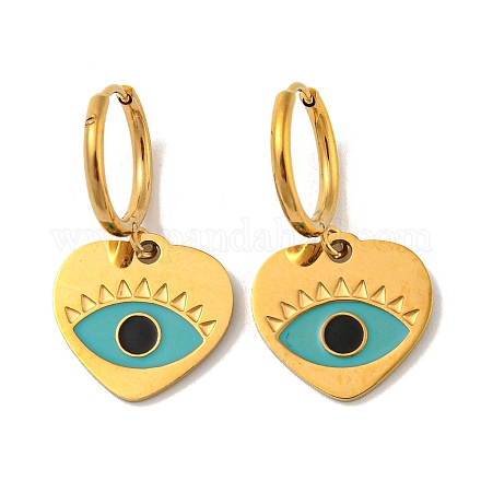 Золотые серьги-кольца из нержавеющей стали 304 EJEW-G380-04C-1