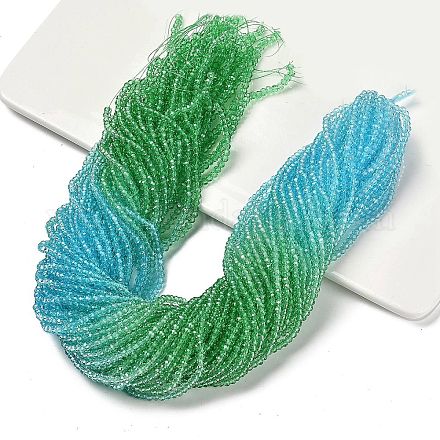 Прозрачные окрашенные стеклянные бусины DGLA-A034-T2mm-A17-1