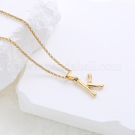 Ожерелья с подвесками в виде алфавита из нержавеющей стали для женщин LO9975-11-1