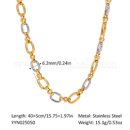 Овальные звенья из нержавеющей стали для женщин QE8040-2-1