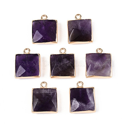 Граненые подвески из натурального аметиста G-T139-95C-1