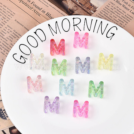 УФ-покрытие прозрачные акриловые европейские бусины OACR-M027-02M-1