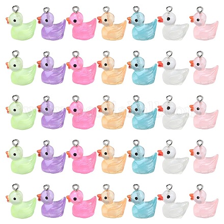 35шт 7 стиля светящиеся прозрачные подвески из смолы RESI-CJ0003-49-1