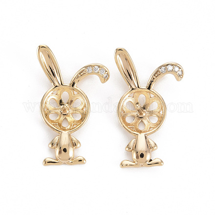 Латунная микропаве из прозрачного кубического циркония KK-T062-203G-NF-1