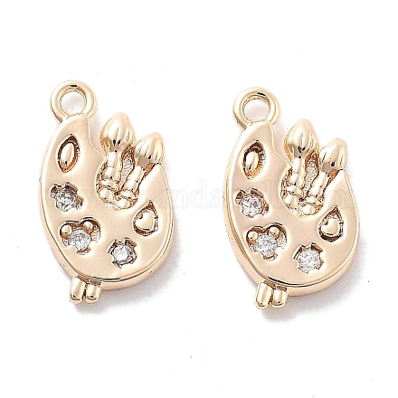 Латунные микропаве прозрачные кубические циркониевые подвески KK-M102-48G-1