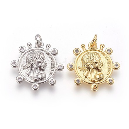 Латунные подвески ZIRC-G150-02-1