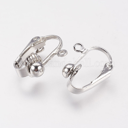 Латунные серьги с клипсами KK-E491-P-1