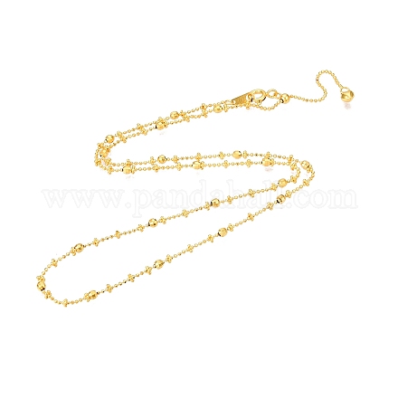 925 серебряное ожерелье с шариковыми звеньями NJEW-N054-16G-1