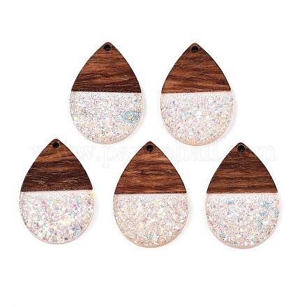 Подвески из эпоксидной смолы и орехового дерева RESI-T057-11E-1