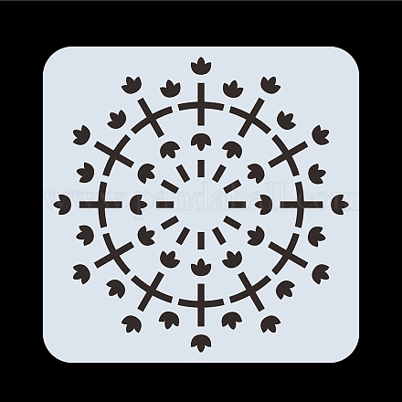 Цветочный узор экологически чистый ПЭТ пластиковый полый рисунок силуэт трафарет DRAW-PW0008-04T-1