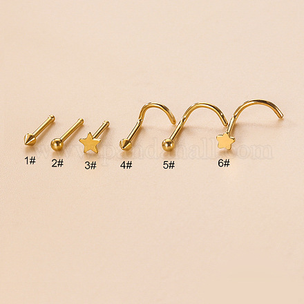 Кольца для носа «рыбий хвост» из хирургической нержавеющей стали 316L WG6A6FF-05-1