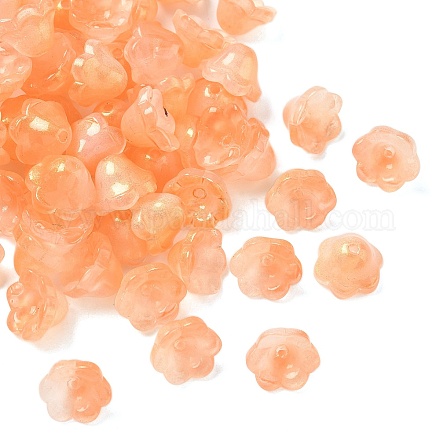 Прозрачные шапочки из стеклянных бусин GLAA-B028-01D-1