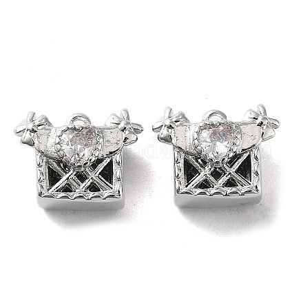 Стойки обшивки латунь микро проложить Циркон подвеску KK-K333-86P-1