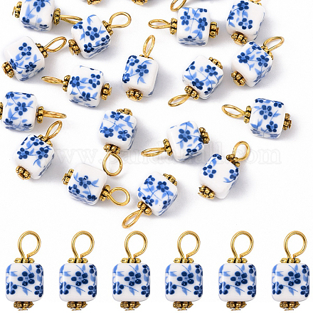 20 шт. фарфоровые подвески ручной работы PALLOY-YW00112-06-1