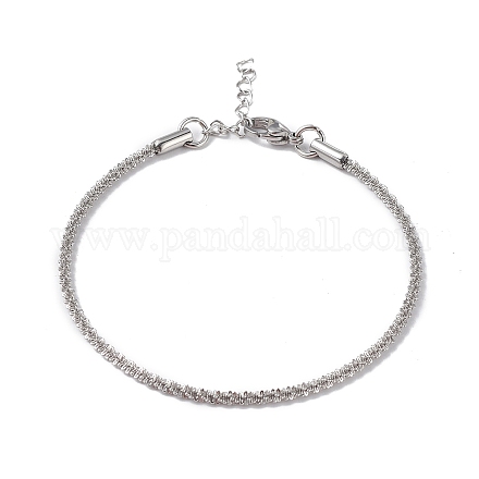 Браслет-цепочка из костяной веревки из нержавеющей стали 304 BJEW-I311-01B-P-1