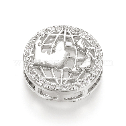 Латунные микропаве прозрачные многонитевые звенья из циркония ZIRC-L085-26P-1