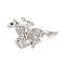 Zinc Alloy Crystal Rhinestone Brooch, Horse, Platinum, 30x47mm