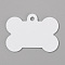 Blank Double-sided Heat Transfer Aluminium Pendants, Pet Tag, White, Bone, 50.8x36.4x1mm, Hole: 4mm